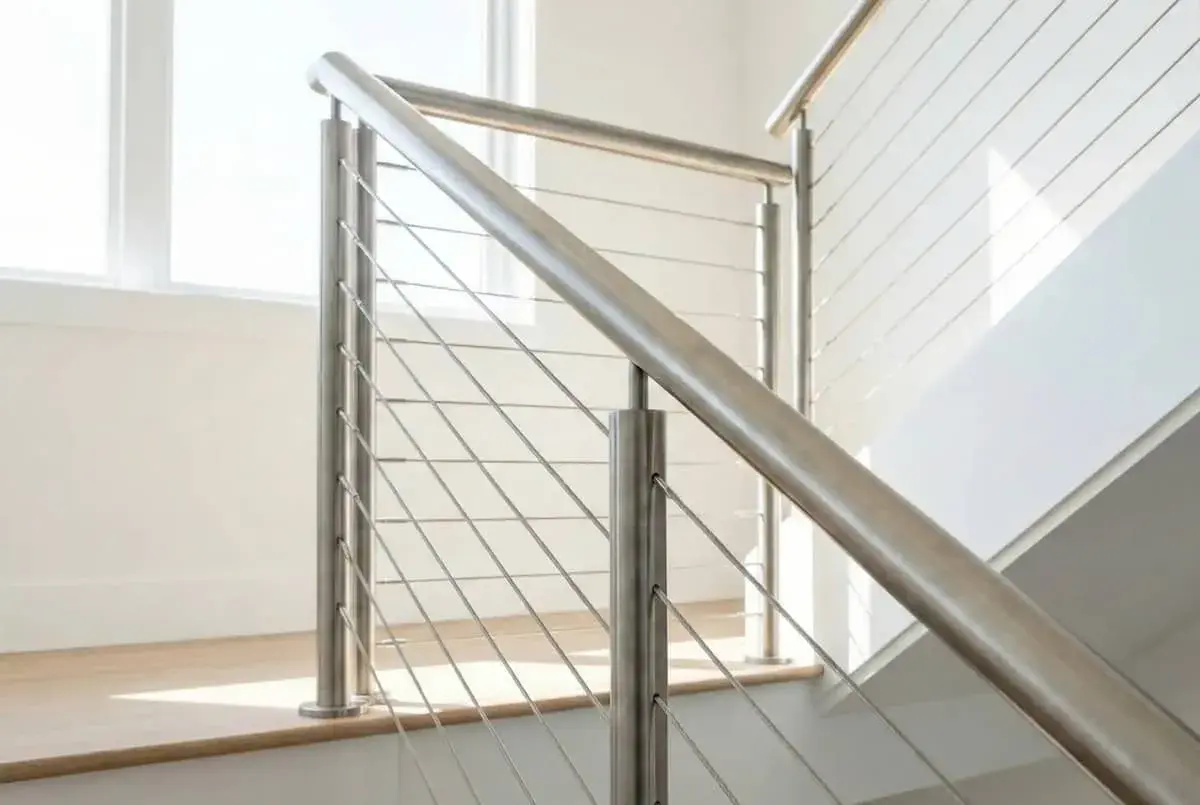 Barandilla de acero inoxidable y cristal en terraza de Zaragoza