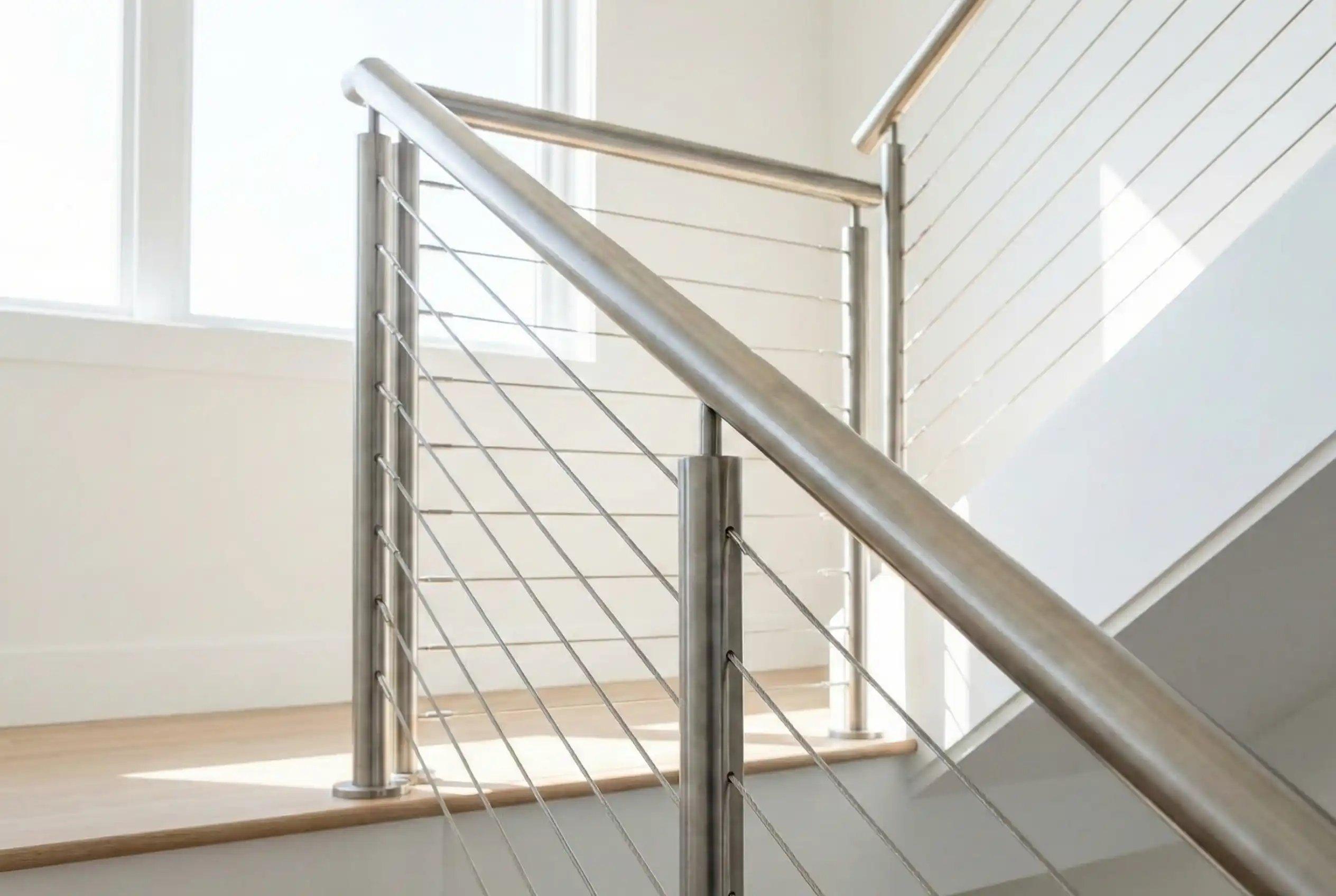 Barandilla de acero inoxidable y cristal en terraza de Zaragoza